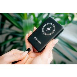 Verbatim Charge n Go Magnetic Wireless powerbanka Li-Pol, 5000 mAh, Rychlé nabíjení, Quick Charge 3.0, Power Delivery 3.0, Adaptivní rychlé nabíjení, USB-C®,