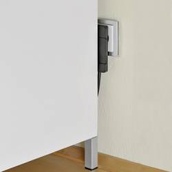 NVB 104548 plochá zástrčka SchuKo plast S pomůckou po vytažení 230 V černá IP20