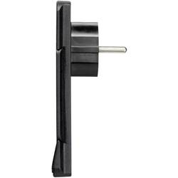 NVB 104548 plochá zástrčka SchuKo plast S pomůckou po vytažení 230 V černá IP20