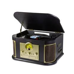 Technaxx TX-103 USB gramofon řemínkový pohon starožitná hnědá