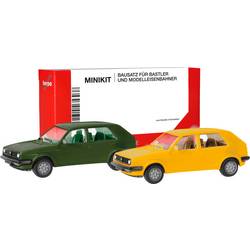 Herpa 012195-010 H0 model osobního automobilu Volkswagen Golf II 4-dvířkový, olivově zelená a ginální žlutá