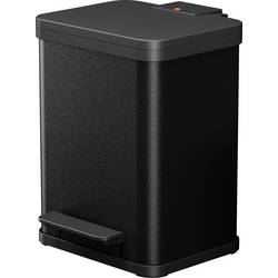 Hailo Öko duo plus M 6222600 odpadkový koš, 18 l, ocelový plech, (d x š x v) 320 x 320 x 430 mm, černá, otevírání pedálem, 1 ks
