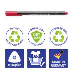 Staedtler triplus 334 RC10 popisovač barevně tříděná 0.3 mm 10 ks