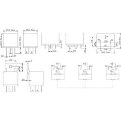 FiC FRC2U-1-DC12V FRC2U-1-DC12V relé motorového vozidla , 25 A