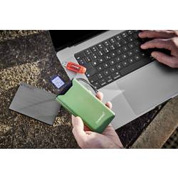 Intenso F10000 powerbanka Li-Pol, 10000 mAh, Quick Charge, Dodávka energie, USB-A, USB-C®, zelená, Indikátor stavu