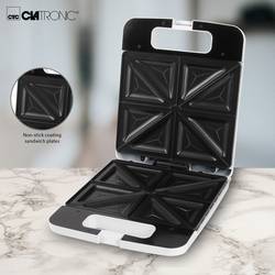 Clatronic ST3629 sendvičovač bílá, stříbrná