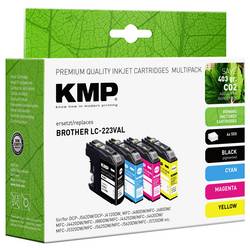 KMP Ink náhradní Brother LC-223BK, LC-223C, LC-223M, LC223Y kompatibilní kombinované balení černá, azurová, purppurová, žlutá B62VX 1529,4005