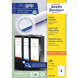Avery-Zweckform štítky složek L4761-100 61 x 192 mm papír bílá trvalé 400 ks