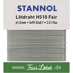 Stannol HS10Fair bezolovnatý pájecí cín bez olova Sn99,3Cu0,7 ROM1 30 g 1 mm