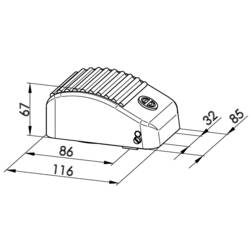 Schlegel KEF RD nožní/ruční tlačítko 250 V/AC 10 A 1 pedál 1 spínací kontakt, 1 rozpínací kontakt IP65 1 ks