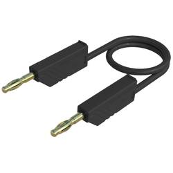 Hirschmann Test & Measurement MLN 25/2,5 SW měřicí kabel lamelová zástrčka 4 mm lamelová zástrčka 4 mm 25.00 cm černá 1 ks
