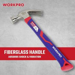 WorkPro WP241011 kladivo s rozštěpem s ergonomickou rukojetí, tvrdé 450 g 1 ks