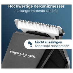 Profi-Care PC-HSM/R 3131 zastřihovač vousů, zastřihovač vlasů USB napájení chromová černá