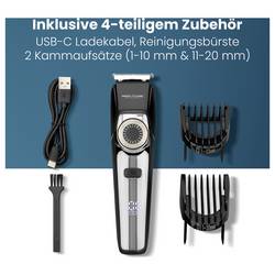 Profi-Care PC-HSM/R 3131 zastřihovač vousů, zastřihovač vlasů USB napájení chromová černá