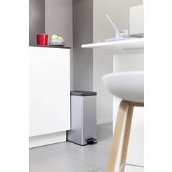 Curver DECO Bin 240640 odpadkový koš, 40 l, (š x v x h) 250 x 610 x 420 mm, stříbrná, černá, 1 ks