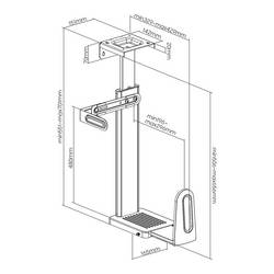LogiLink držák na PC podpultový, montáž na zeď EO0073 EO0073 černá Zatížitelný do hmotnosti=20 kg