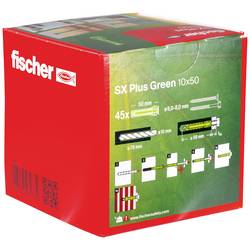 Fischer 567811 SX Plus Green rozpěrná hmoždinka 50 mm 10 mm 45 ks