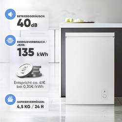 Bomann GT 7355 Gefriertruhe weiß mrazicí pult D (A - G), 100 l, stojící spotřebič, bílá