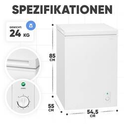 Bomann GT 7355 Gefriertruhe weiß mrazicí pult D (A - G), 100 l, stojící spotřebič, bílá