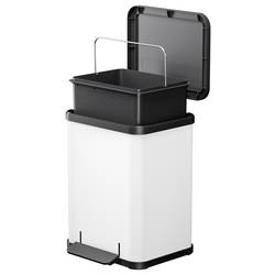 Hailo Öko uno plus M 6192300 odpadkový koš, 17 l, ocelový plech, (š x v x h) 320 x 430 x 340 mm, bílá, otevírání pedálem, 1 ks