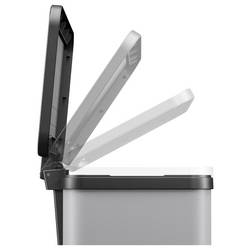 Hailo Öko uno plus M 6192200 odpadkový koš, 17 l, ocelový plech, (š x v x h) 320 x 430 x 340 mm, světle šedá, otevírání pedálem, 1 ks