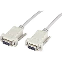 sériový kabel [1x D-SUB zásuvka 9pólová - 1x D-SUB zásuvka 9pólová], 1.80 m, šedá