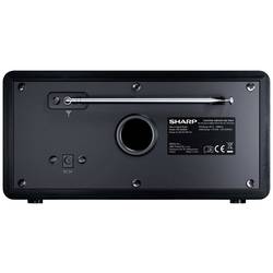 Sharp DR-450 DR-450BK stolní rádio, DAB+, DAB, FM, Bluetooth, černá