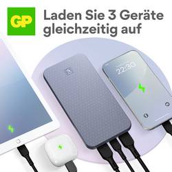 GP B+ powerbanka Li-Pol, 10000 mAh, USB-A, USB-C®, šedá