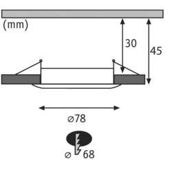 Paulmann Nova vestavné svítidlo do koupelny LED LED 18 W IP44 bílá (matná)