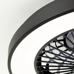 Brilliant G93854/06 Mazzaro LED stropní světlo s ventilátorem LED LED Energetická třída (EEK2021): E (A - G) 40 W černá