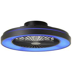 Brilliant G93854/06 Mazzaro LED stropní světlo s ventilátorem LED LED Energetická třída (EEK2021): E (A - G) 40 W černá