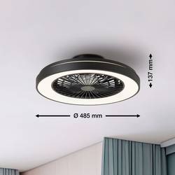 Brilliant G93854/06 Mazzaro LED stropní světlo s ventilátorem LED LED Energetická třída (EEK2021): E (A - G) 40 W černá