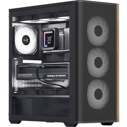 AeroCool D501A-G-BK-V2 midi tower PC skříň černá