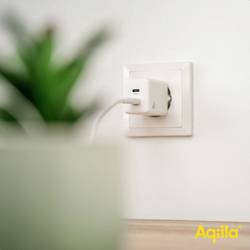 Aqiila W2 USB nabíječka, 2x USB-C®, 45 W, Dodávka energie, bílá