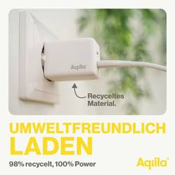 Aqiila W2 USB nabíječka, 2x USB-C®, 45 W, Dodávka energie, bílá