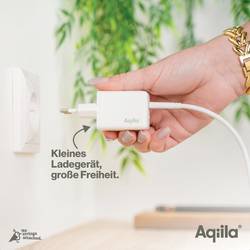 Aqiila W2 USB nabíječka, 2x USB-C®, 45 W, Dodávka energie, bílá