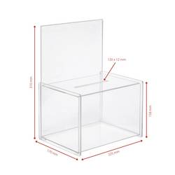 Sigel box pro promoakce s vhazovacím výřezem VA150 transparentní (š x v x h) 225 x 310 x 170 mm 1 ks