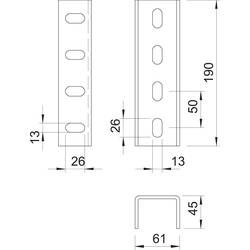OBO Bettermann 6018378 U-stojina 1 ks kov