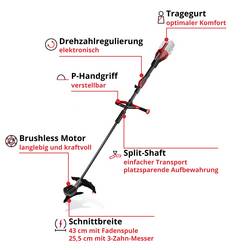 Einhell Professional GP-BC 36/430 Li P BL-Solo křovinořez 36 V 2.5 Ah šířka sekání: 255 mm
