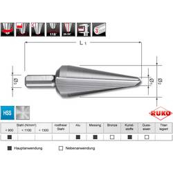 RUKO 101001 HSS kuželový vrták Celková délka 58 mm 1 ks