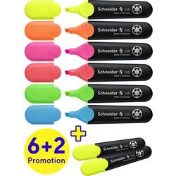 Schneider Schreibgeräte zvýrazňovač textu Textmarker Job sortiert Karton-Etui 8 Stück Aktion 115068 1 ks