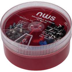 NWS 144-BI-400 sada dutinek 0.5 mm², 0.75 mm², 1 mm², 1.5 mm², 2.5 mm² částečná izolace modrá, šedá, černá, bílá, červená 400 ks Box