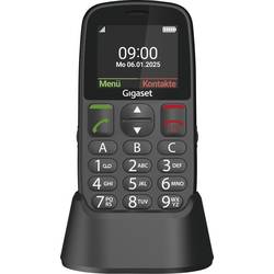 Gigaset GL395 mobilní telefon tlačítko SOS, chráněný proti stříkající vodě, s ochranou před prachem černá