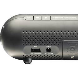 Denver CPR-700 111131000550 radiobudík, FM, USB, funkce alarmu, s USB nabíječkou, černá