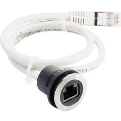 Schlegel RRJ_RJ45_SW_150CM Vestavná zásuvka RJ45 1855 zásuvka, vestavná, zástrčka, rovná černá 1 ks