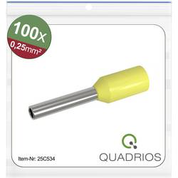 Quadrios 25C534 dutinka 0.25 mm² částečná izolace žlutá 100 ks