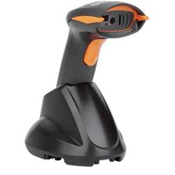 Manhattan Wireless 2D bezdrátový skener 2D čárového kódu bezdrátové 1D, 2D CCD černá, oranžová ruční skener vč. stojánku USB-A