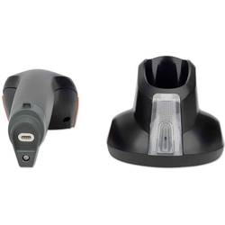 Manhattan Wireless 2D bezdrátový skener 2D čárového kódu bezdrátové 1D, 2D CCD černá, oranžová ruční skener vč. stojánku USB-A