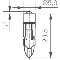 Signal Construct indikační LED T5.5 k bílá 24 V/DC 2000 mcd 428 mlm MEDK5564