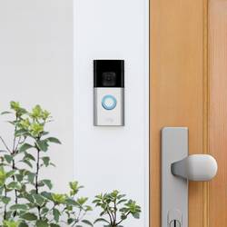 ring B09WZBVWL9 domovní IP/video telefon Video Doorbell Plus Wi-Fi venkovní jednotka niklová (matná), černá